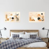 Beige Mitte Jahrhundert Bilderwand Sets (Schlafzimmer)
