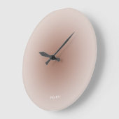 Beige Mocha Brown Radial Gradient Große Wanduhr (Winkel)