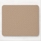 Beige Mocha Mousse Brown Wavy Line Muster Buffet Mousepad (Vorne)