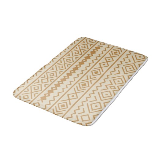 Beige Modern Boho Bath Mat Badematte (Schrägansicht)