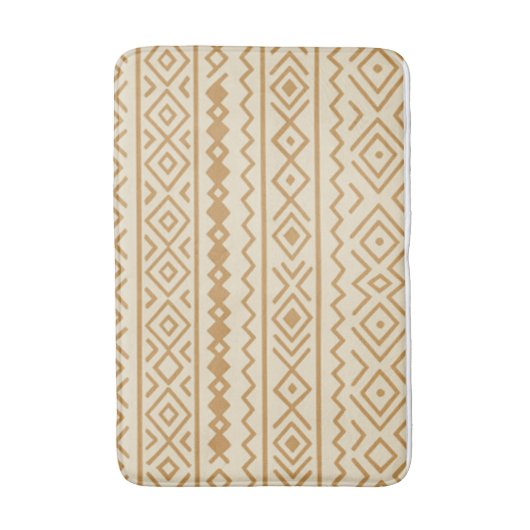 Beige Modern Boho Bath Mat Badematte (Vorderseite Vertikal)