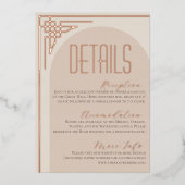 Beige Modern Deko Arch Enclosure Card Folieneinladung (Vorderseite)