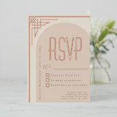 Beige Modern Deko Arch UAWG Folieneinladung (Stehend vorne)