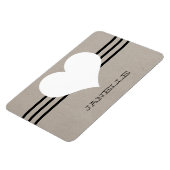 Beige Modern Heart Flexi Magnet (Linke Seite)