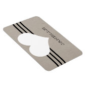 Beige Modern Heart Flexi Magnet (Rechte Seite)