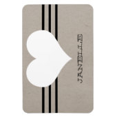 Beige Modern Heart Flexi Magnet (Vertikal)
