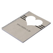 Beige Modern Heart Notebook Notizblock (Linke Seite)
