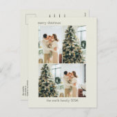 Beige Modern Holiday Postcard Feiertagspostkarte (Vorne/Hinten)
