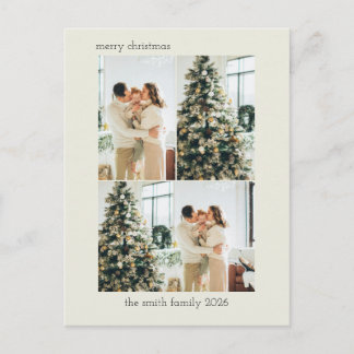 Beige Modern Holiday Postcard Feiertagspostkarte