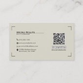 Beige Modern Ihre angepasste Logo-Fotografie Visitenkarte (Rückseite)