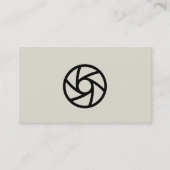 Beige Modern Ihre angepasste Logo-Fotografie Visitenkarte (Vorderseite)