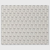 Beige moderne, elegante Drehbuch Weihnachten Geschenkpapier (Flach)