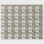 Beige moderne Foto Weihnachten Geschenkpapier (Flach)