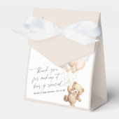 Beige Moderne Niedliche Bearly Wartezeit Geschlech Geschenkschachtel (Vorderseite)