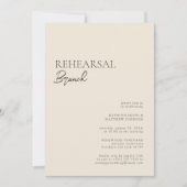 Beige Moderne Probe für Whimsikskripte Brunch Einladung (Vorderseite)