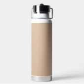 Beige Moderne Typografie Personalisiert Trinkflasche (Hinten)