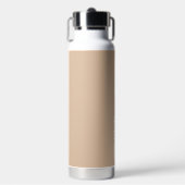 Beige Moderne Typografie Personalisiert Trinkflasche (Vorderseite)