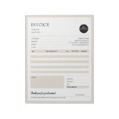 Beige moderne Vorlage für Minimalistische Geschäft Notizblock (Rotiert)