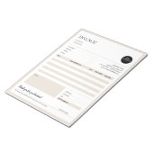 Beige moderne Vorlage für Minimalistische Geschäft Notizblock (angewinkelt)