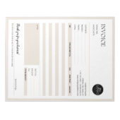 Beige moderne Vorlage für Minimalistische Geschäft Notizblock (Vorderseite)