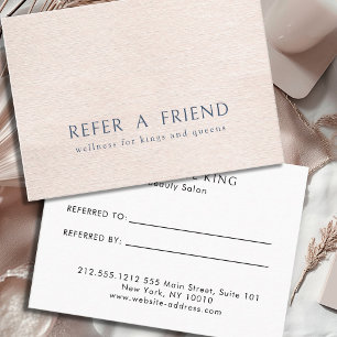 Beige Moderner Minimalistischer Salon Rabattkarte