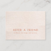 Beige Moderner Minimalistischer Salon Rabattkarte (Vorderseite)