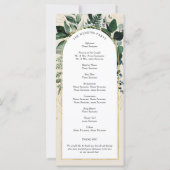 Beige Modernes Botanisches Grünprogramm (Rückseite)