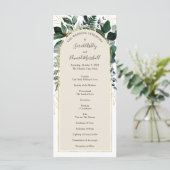 Beige Modernes Botanisches Grünprogramm (Stehend Vorderseite)