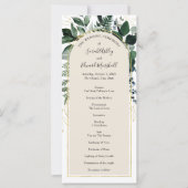 Beige Modernes Botanisches Grünprogramm (Vorderseite)