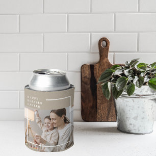 Beige Modernes Foto   Glücklich gesegnetes Ostern Dosenkühler