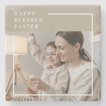 Beige Modernes Foto | Glücklich gesegnetes Ostern