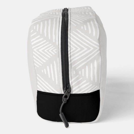 Beige Modernes Minimalistisches Mit Monogramm Waschbeutel (Rechts)