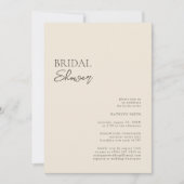 Beige Modernes Whimsikskript-Brautparty Einladung (Vorderseite)