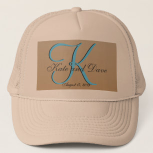Beige Monogram-Neutral Truckerkappe