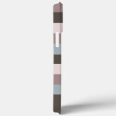 Beige Monogramm aus modernen neutralen Streifen Case-Mate iPhone Hülle (Rückseite / Rechts)