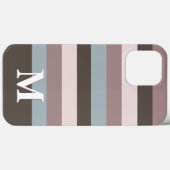 Beige Monogramm aus modernen neutralen Streifen Case-Mate iPhone Hülle (Rückseite (Horizontal))
