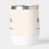 Beige Monogramm Initialen Name einfach (Links)