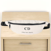 Beige Monogramm-Initialnamen Bauchtasche