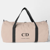 Beige Monogramm-Initialnamen Duffle Bag (Vorderseite)