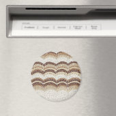 Beige Mosaik Large Round Magnet (In Situ (Geschirrspüler))