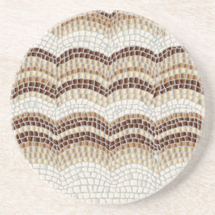 Beige Mosaik-Sandstein-Getränk-Untersetzer Getränkeuntersetzer