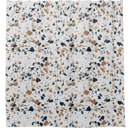 Beige Mosaikduschvorhang Duschvorhang (Vorderseite)
