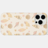 Beige Muschelmuster Case-Mate iPhone Hülle (Rückseite (Horizontal))
