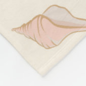 Beige Muschelmuster Fleecedecke (Ecke)