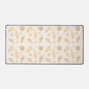 Beige Muschelmuster Schreibtischunterlage