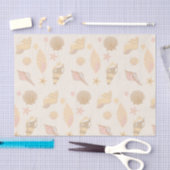 Beige Muschelmuster Seidenpapier (Handwerk)