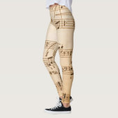 Beige Musiknoten Leggings (Links)