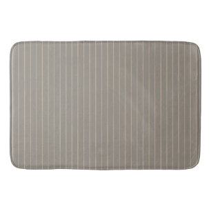 Beige Nadelstreifen Badematte