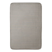 Beige Nadelstreifen Badematte (Vorderseite Vertikal)
