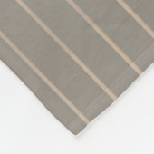 Beige Nadelstreifen Fleecedecke (Ecke)